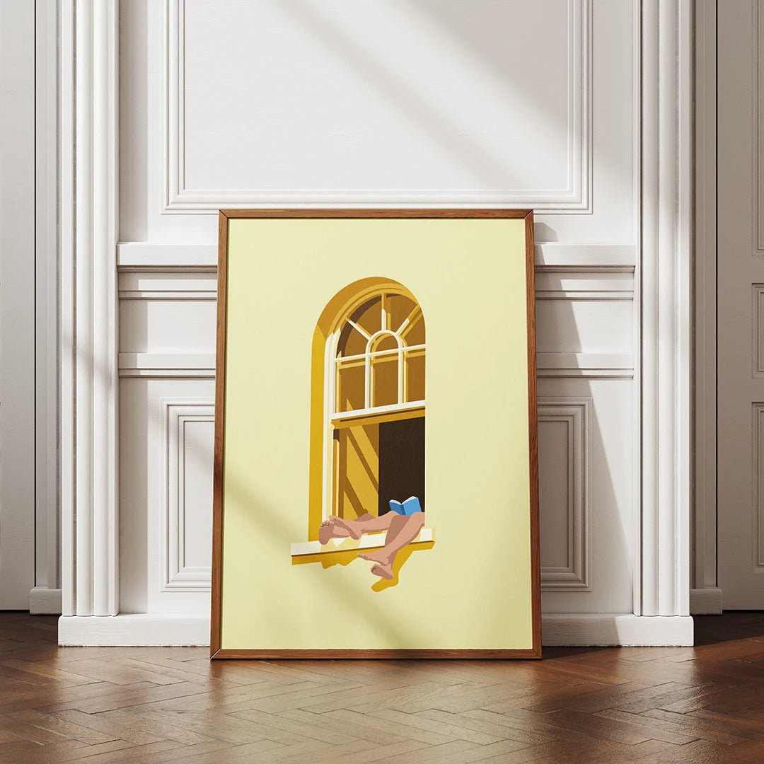 Poster mit sommerlichen Paarmotiv und Leichtigkeit