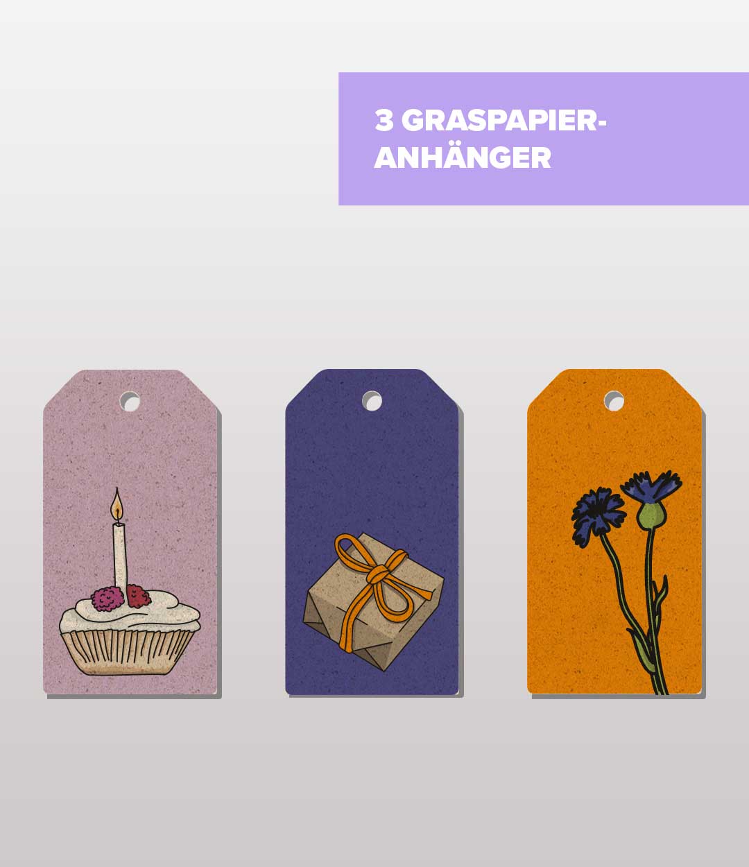 Grußkarten mit Anhänger als Geschenkset