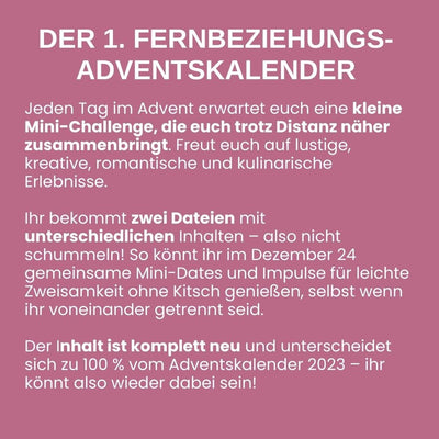 Adventskalender mit Mini-Challenges auf Distanz