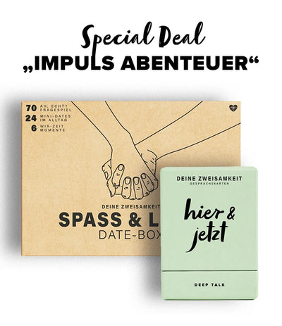 Kombi Angebot mit Mini Dates und Gesprächsimpulsen für Paare