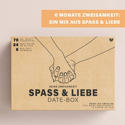 Erlebnisbix für Paare für sechs Monate Zweisamkeit mit Spaß und Liebe