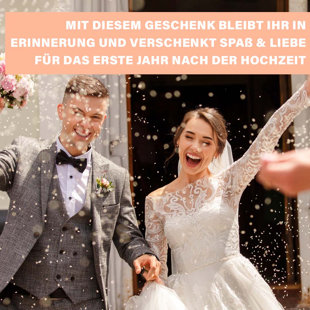 Spaß und Liebe für das Jahr nach der Hochzeit