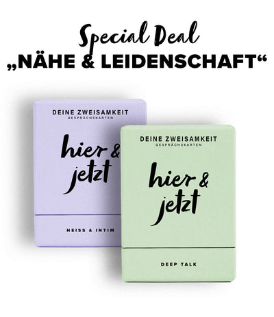 Kombi-Angebots Gesprächskarten Heiß und Intim und Deep Talk für mehr Nähe und Leidenschaft