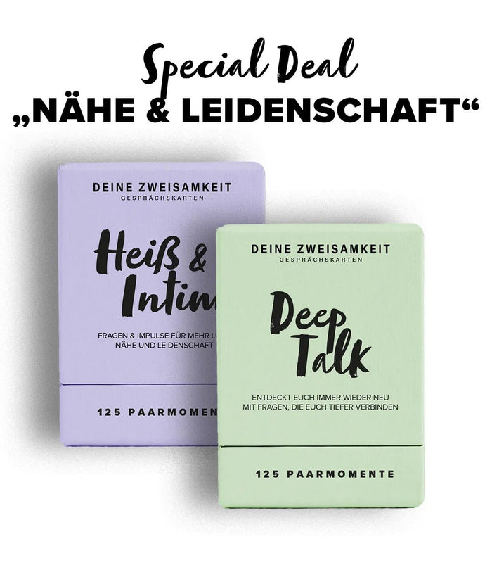 Kombi-Angebot Gesprächskarten Heiß und Intim und Deep Talk für mehr Nähe und Leidenschaft