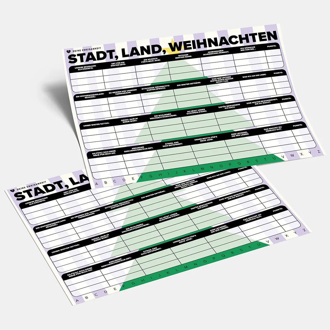 Stadt-Land-Weihnachten | Kleines Paarspiel