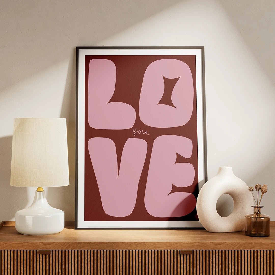Poster Liebesbotschaft Ich liebe dich 